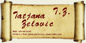 Tatjana Zelović vizit kartica